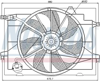 NISSENS 85366 Fan Radyatoru 253802E250