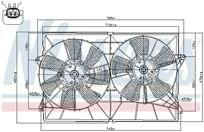 NISSENS 85393 Fan Motoru Chrysler Pacıfıca 3.5 03>06 