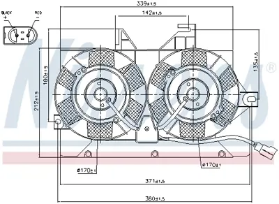 NISSENS 85425 Fan Radyatoru 94VB8C607CG