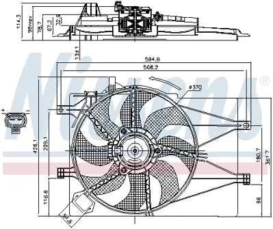 NISSENS 85434 Fan Radyatoru K46848917