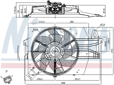 NISSENS 85537 Fan Radyatoru 95AB8C607CC