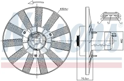 NISSENS 85539 Fan Radyatoru 1HM959455C