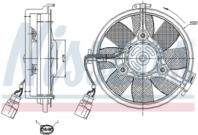 NISSENS 85547 Fan Radyatoru 8D0959455R 959455