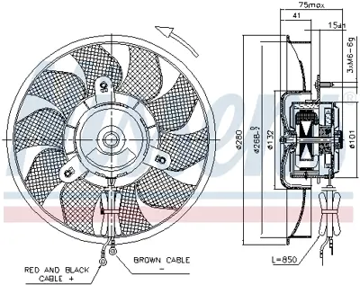 NISSENS 85548 Fan Radyatoru 96068060