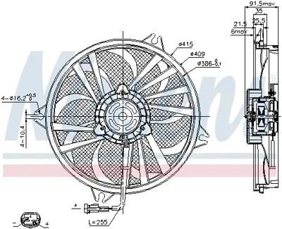 NISSENS 85605 Fan Radyatoru 1253C2 1253E6