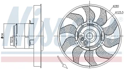 NISSENS 85619 Fan Radyatoru 701959455J