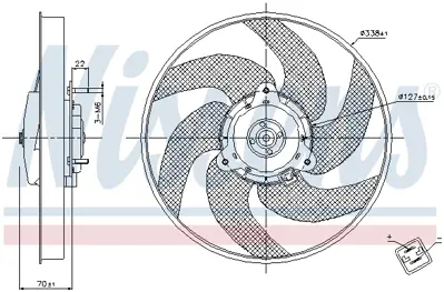 NISSENS 85667 Fan Radyatoru 1250F0