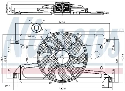 NISSENS 85697 Fan Radyatoru 3M518C607EC