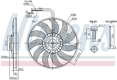 NISSENS 85732 Fan Radyatoru 8E0959455K