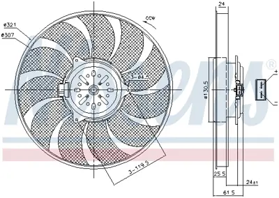 NISSENS 85786 Fan Radyatoru 24418347