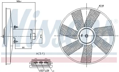 NISSENS 85838 Fan Radyatoru 1H0959455E