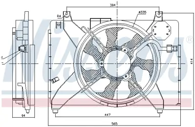 NISSENS 85884 Fan Radyatoru 253801E300