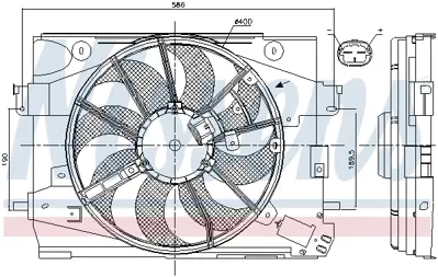 NISSENS 85892 Fan Radyatoru 214818009R