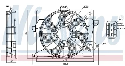 NISSENS 85898 Fan Radyatoru 253801R351