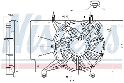 NISSENS 85910 Fan Radyatoru 8V518C607CL