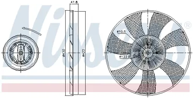 NISSENS 86219 Fan Termıgı Pervanelı Lt35 Sprınter 97-07 76121301D A0002008123