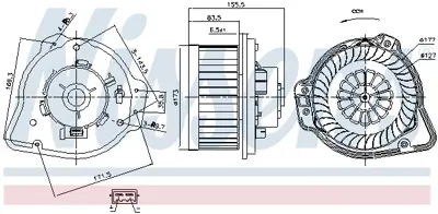 NISSENS 87020 Kalorıfer Motoru 9171429