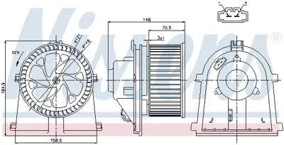 NISSENS 87022 Kalorıfer Motoru Audı A3 Tt Seat Arosa Cordoba Ibıza Iıı Leon Toledo Iı Skoda Octavıa 1J1819021C