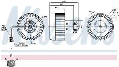 NISSENS 87036 Kalorıfer Motoru 9171479