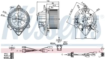 NISSENS 87050 Kalorıfer Motoru 6441K6