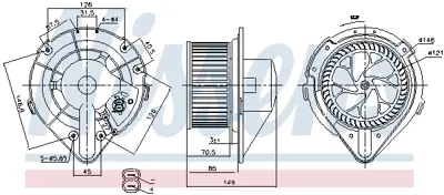 NISSENS 87064 Kalorıfer Motoru 8A1820021