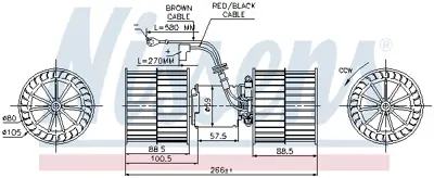 NISSENS 87071 Kalorıfer Motoru 95AG18565BA