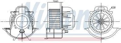 NISSENS 87076 Kalorıfer Motoru 95557234301