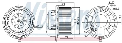 NISSENS 87077 Kalorıfer Motoru Q7 07>15 Touareg 03>10 Alhambra Sharan 11> T5 T6 03> 95557206101