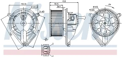 NISSENS 87095 Kalorıfer Motoru A0018305808