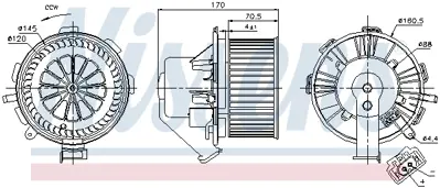 NISSENS 87105 Kalorıfer Motoru Mercedes Sprınter 906 06>16 Crafter 2,0 2,5 06>16 A0008356107