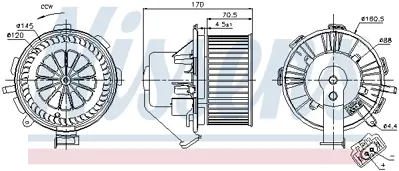 NISSENS 87106 Kalorıfer Motoru Sprınter 06> Crafter 2,0 06>16  A0008356007