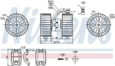 NISSENS 87115 Kalorıfer Motoru Bmw E46  X3 E83 M57 N2 M47 N2 9071946