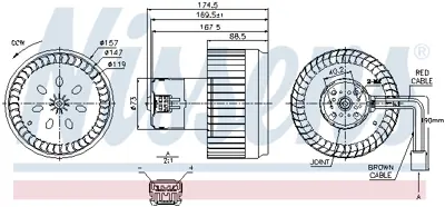 NISSENS 87123 Kalorıfer Motoru 9171719