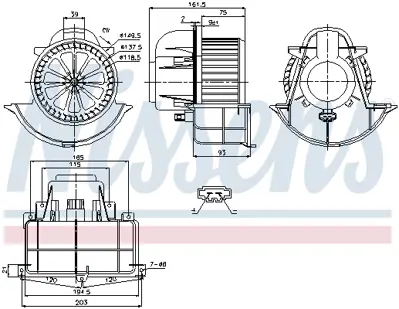 NISSENS 87139 Kalorıfer Motoru Q7 06>15 Cayenne 03> Amarok 10>13 Touareg 02>10 2.0 3.0 4.2tdı Cdca Bks Cata 48.50  95557234201