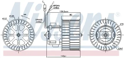 NISSENS 87143 Kalorıfer Motoru Opel Combo / Corsa b / Tıgra 12v 52463294