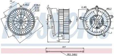 NISSENS 87152 Kalorıfer Motoru W202 97>00 S202 97>00 C208 97>02 A208 98>02 A2028209342