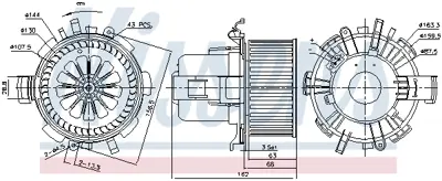 NISSENS 87180 Kalorıfer Motoru 7701057555 93181459