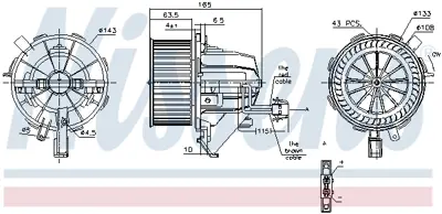 NISSENS 87215 Kalorıfer Motoru A4 08>12 A4 Allroad Quattro 10>16 A5 08>11 Q5 09>12  8K1820021C