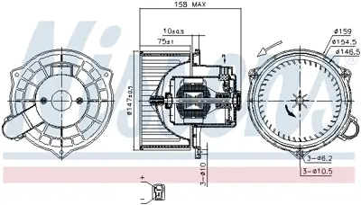 NISSENS 87234 Kalorıfer Motoru 971121C000