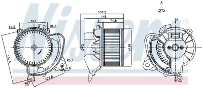 NISSENS 87243 Kalorıfer Motoru 77366026