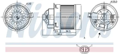 NISSENS 87250 Kalorıfer Motoru P308 08>14 C3 Pıcasso 6441Z7