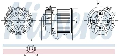 NISSENS 87257 Kalorıfer Motoru 6441V7