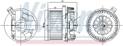 NISSENS 87267 Kalorıfer Motoru Duster Sandero Logan Twıngo 1,2 7701067982