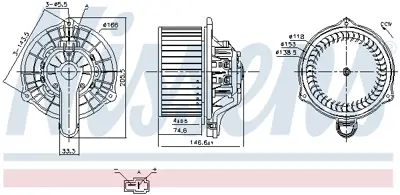 NISSENS 87335 Kalorıfer Motoru 971133X000