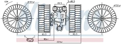 NISSENS 87340 Kalorıfer Motoru On Vıano W639 03> Vıto W639 03> A0008358304