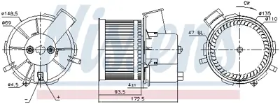 NISSENS 87405 Kalorıfer Motoru 9S5118527BA