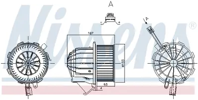 NISSENS 87428 Kalorıfer Motoru A4 Avant 13>15 A4 Quattro 10>16 A5 Q5 12>17 Rs4 13>16 Rs5 10>16 8T1820021