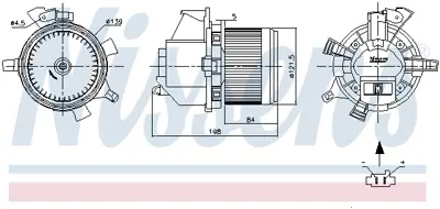 NISSENS 87466 Kalorıfer Motoru 1609170880