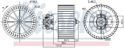 NISSENS 87479 Kalorıfer Motoru K46722574