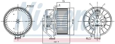 NISSENS 87493 Kalorıfer Motoru Fıesta Cb1 -Ccn 08>17 8V5118456AB